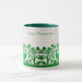 グリーンサンクスギビングトルコフローラマグ マグカップ (中央)