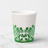 グリーンサンクスギビングトルコフローラ紙カップ 紙コップ (右)