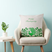 グリーンサンクスギビングトルコフローラ装飾用クッション クッション (椅子)