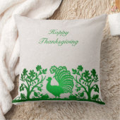 グリーンサンクスギビングトルコフローラ装飾用クッション クッション (ブランケット)