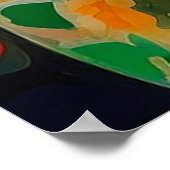 グリーンサングラスの女性 ポスター (角)