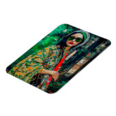 グリーンサングラスの女性 マグネット (左側)