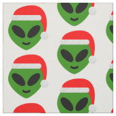 グリーンサンタエイリアン絵文字 ファブリック (見本)