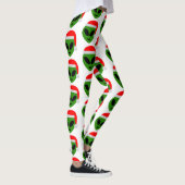 グリーンサンタエイリアン絵文字 レギンス (右)