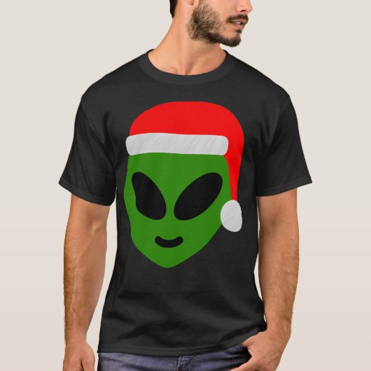 グリーンサンタエイリアン絵文字 Tシャツ (正面)