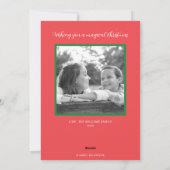 グリーンサンタクリスマスフォトカード シーズンカード (裏面)