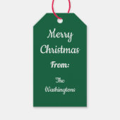 グリーンサンタクロースのクリスマスギフトタグ ギフトタグ (正面)