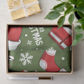 グリーンサンタクロース帽子 |クリスマスティッシュペーパー 薄葉紙 (ギフト)