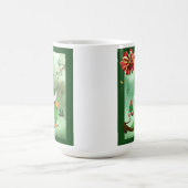 グリーンサンタハットコーヒーマグのクリスマスバード コーヒーマグカップ (中央)