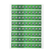 グリーンサンタ帽子かわいいパンダ ラップアラウンド宛名ラベル (シート)