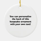 グリーンサンタ節クラシッククリスマス セラミックオーナメント (裏面)