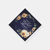 グリーンサンフラワーズカボチャ秋ブライダルシャワー スタンダードカクテルナプキン (角)