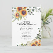 グリーンサンフラワーズカボチャ秋ブライダルシャワー 招待状 (スタンド正面)