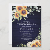 グリーンサンフラワーズカボチャ秋ブライダルシャワー 招待状 (正面)