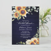 グリーンサンフラワーズカボチャ秋ブライダルシャワー 招待状 (スタンド正面)