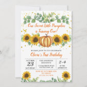 グリーンサンフラワーズ秋カボプキンファースト誕生日 招待状 (正面)