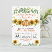 グリーンサンフラワーズ秋カボプキンファースト誕生日 招待状 (スタンド正面)