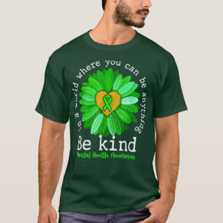 グリーンサンフラワーフレンドリーTeeメンタルヘルスの意識 Tシャツ