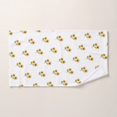 グリーンサンフラワーフローラルパターンデザインミニマリスト バスタオルセット (ハンドタオル)