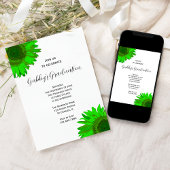 グリーンサンフラワー卒業パーティー招待状 招待状