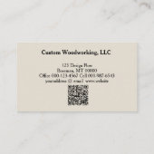 グリーンサーキュラーソーQRコード木工職人 名刺 (裏面)