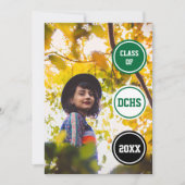 グリーンサークル写真卒業 招待状 (正面)