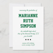 グリーンサークル写真卒業 招待状 (裏面)