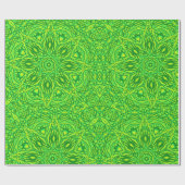 グリーンサークル星パターンラッピング紙 ラッピングペーパー (フラット)