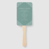 グリーンサークル葉モノグラム結婚式 ハンドファン (裏面)