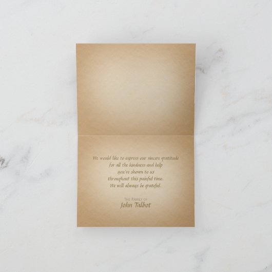 グリーンサークルPスクエアラベル悔やみや弔慰ありがとう サンキューカード (内部)