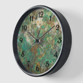 グリーンサーペンタイン/クリソコラミネラルストーン 壁時計 (傾斜)
