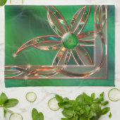 グリーンザグラスタッチンタオル キッチンタオル (折り畳み)