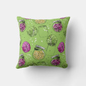 グリーンザワークラウトの成分の発酵パターン クッション (裏面)