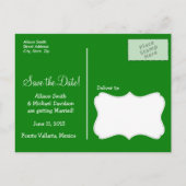 グリーンシェブロンストライプ、サマーパーム 案内ポストカード (裏面)