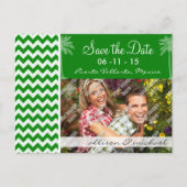 グリーンシェブロンストライプ、サマーパーム 案内ポストカード (正面)