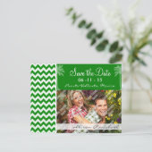 グリーンシェブロンストライプ、サマーパーム 案内ポストカード (スタンド正面)