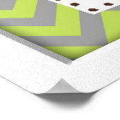 グリーンシェブロンゾウ子供部屋ウォールアート ポスター (角)