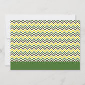 グリーンシェブロントラクターバースデーパーティーの招待 招待状 (裏面)