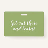 グリーンシェブロンホームスクール学生証バッジ バッジ (裏面)