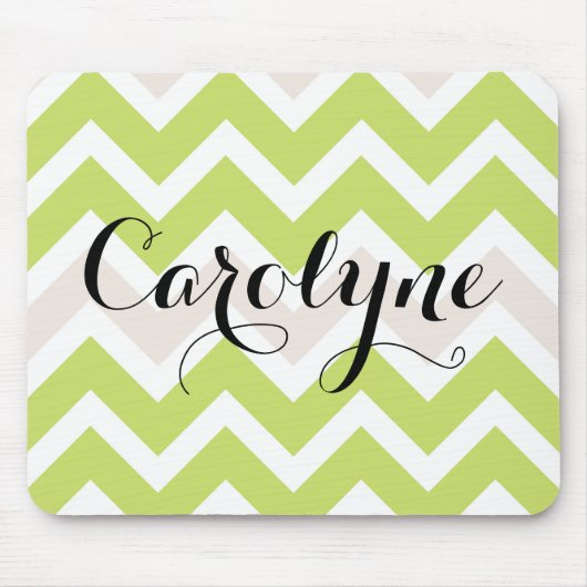 グリーンシェブロン | パーソナライズされたマウスパッド マウスパッド (正面)