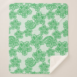 グリーンシェラパターン（の模様が）あるパブランケット シェルパブランケット