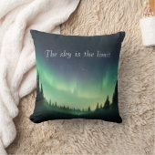 グリーンシェードオブノーザンライトナイトスカイ クッション (ブランケット)