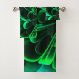 グリーンシェードスタイルフラワーハーフコロラ バスタオルセット