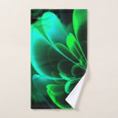 グリーンシェードスタイルフラワーハーフコロラ バスタオルセット (ハンドタオル)