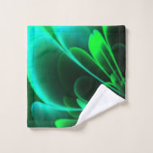 グリーンシェードスタイルフラワーハーフコロラ バスタオルセット (ウォッシュタオル)