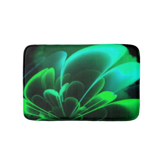 グリーンシェードスタイルフラワーハーフコロラ バスマット (正面)