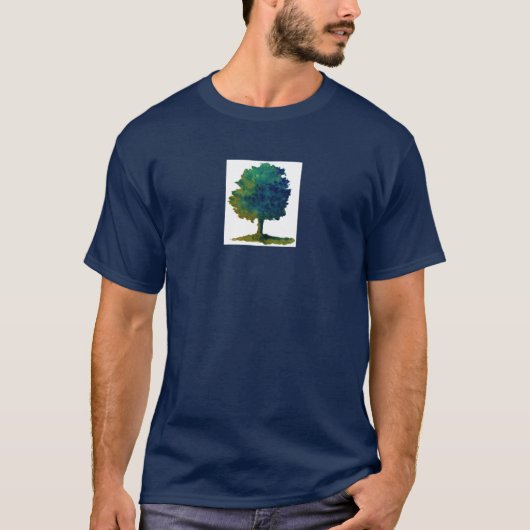 グリーンシェードツリー メンズTシャツ Tシャツ (正面)