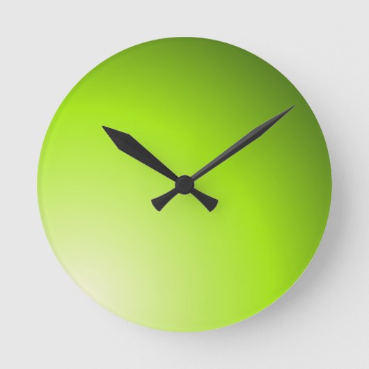 グリーンシェードライム ラウンド壁時計 (正面)