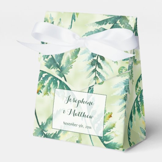 グリーンシダ結婚式の引き出物ボックス フェイバーボックス (正面サイド)