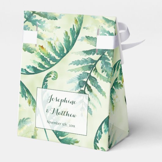 グリーンシダ結婚式の引き出物ボックス フェイバーボックス (裏面サイド)